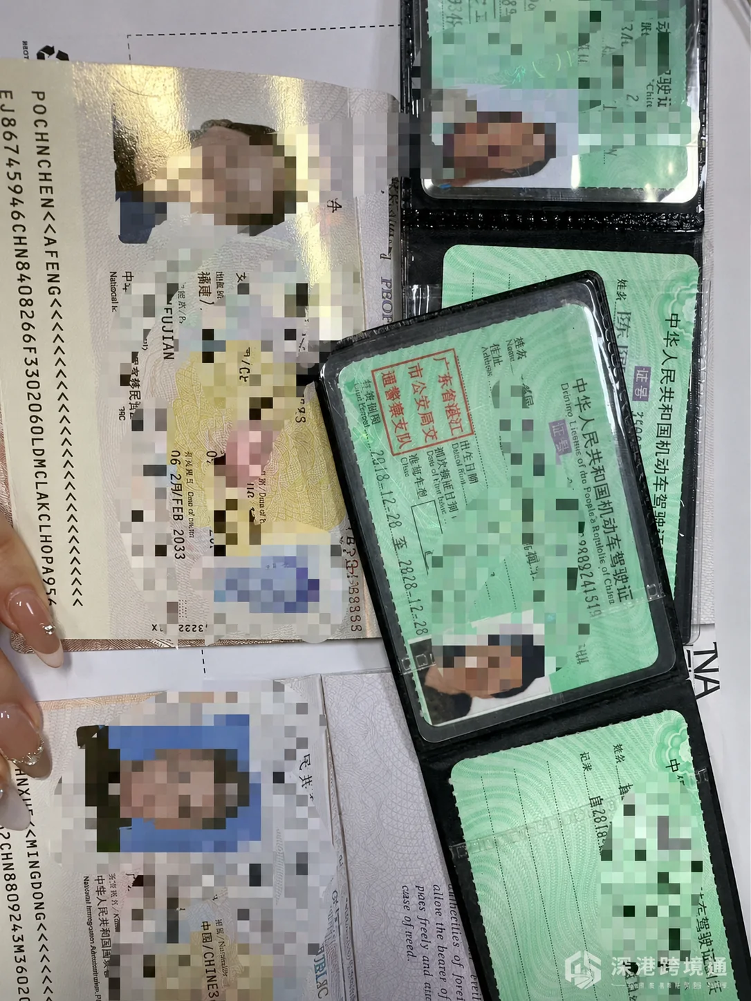 批文、證件及申請資料核對相片，敏感位置需馬賽克